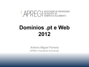 Domínios .pt em 2012