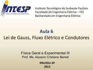 F3 Aula 6 Lei de Gauss Fluxo Elétrico e