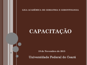 Diabetes - Liga Acadêmica de Geriatria e Gerontologia do Ceará