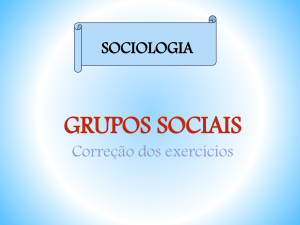 Correção Exercícios Grupos Sociais – 1º ano