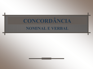 concordância nominal e verbal