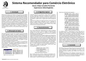 Sistema Recomendador para Comércio Eletrônico Aluno: Felipe