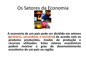 Os setores da economia