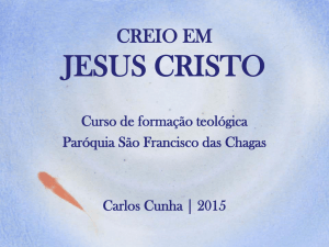 CREIO EM JESUS CRISTO - Teologia de Fronteira