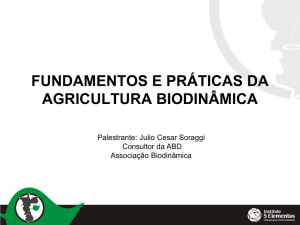 Introdução à Agricultura Orgânica Biodinâmica