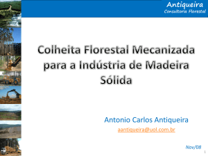 Colheita Florestal Mecanizada para a Indústria de Madeira Sólida