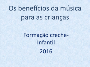 os benefícios da música para as crianças