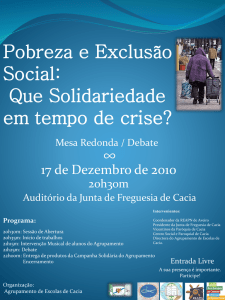 Diapositivo 1 - 2010 - Ano Europeu do Combate à Pobreza e à