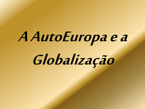 A AutoEuropa e a Globalização