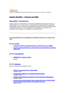 BoletinRILESS-feb08 - Red de Economía Alternativa y Solidaria