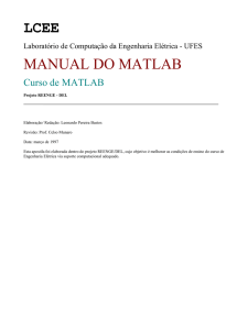 Apostilas /MATLAB - Departamento de Sistemas de Informação