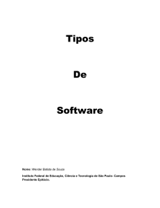 Tipos De Software - IFSP Presidente Epitácio