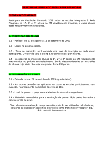 vestibular simulado 2009 - rede pitagoras