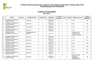 Cursos de Extensão 2014 - IFSP