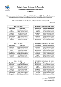 Colégio Nossa Senhora da Assunção Calendários – ARA e