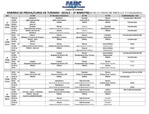 HORARIO PROVA e PF TUR 20142 2bim