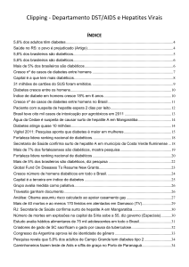 Cresce nº de casos de diabetes entre homens no Brasil