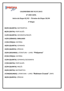 Calendário de vca`s 2015