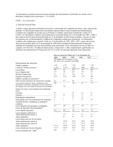 Informações Recomendáveis, mas não Obrigatórias