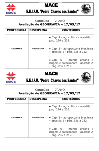 Conteúdo - 7ºANO Avaliação de GEOGRAFIA – 17/05/17