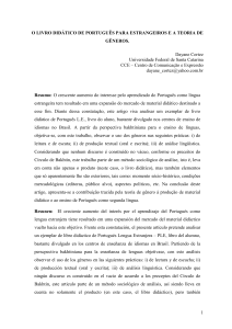 livro didático de português para estrangeiros e a teoria de gêneros