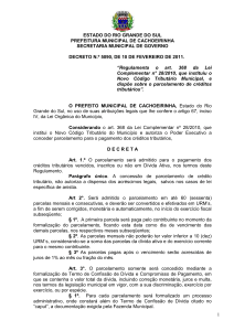 decreto nº - Prefeitura Municipal de Cachoeirinha