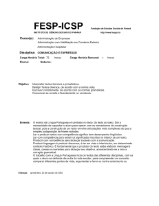 comunicação e expressão - FESP - Coordenação