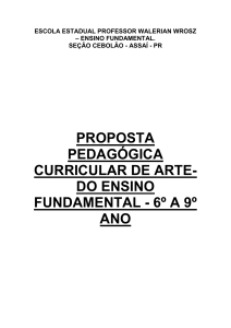 proposta pedagógica curricular de arte