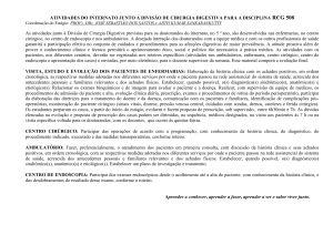 ATIVIDADES DO INTERNATO JUNTO À DIVISÃO DE CIRURGIA