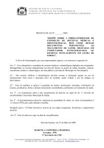 projeto de lei nº /97 - Câmara Municipal de Florianópolis