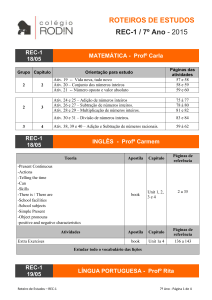 Plano de Estudos