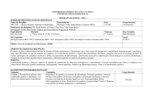 dados de identificação da disciplina