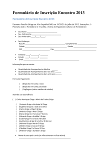 Formulário de Inscrição Encontro 2013