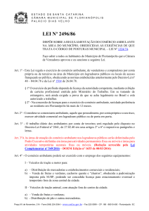 Lei nº 2496/86 - Governo do Estado de Santa Catarina