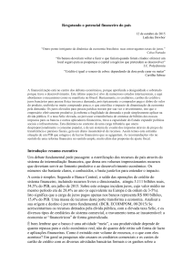 1 Resgatando o potencial financeiro do país 12 de outubro de 2015