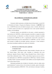 Relatório de Atividades do Laboter / Ano 2011