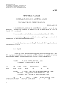 PRT/SNAS/MS Nº 291, de 17/6/92 - DO 118,de 23/6/92