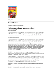 26/01/2013 Marcial Portela presidente do Banco Santander Br. "A