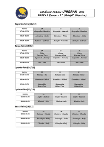 Segunta-feira(04/04)