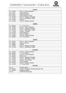 Calendário Anual – 2003 - Integral Paulínia – 2ª Série EM