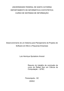 universidade federal de santa catarina - Projetos