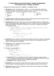 2ª Lista de Exercícios de Lógica Matemática - IME-USP