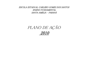 Plano de Ação - COLÉGIO ESTADUAL CARLÍRIO G. DOS SANTOS