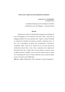 Ensino Angola em uma brinquedoteca hospitalar