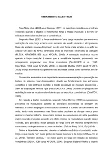 TREINAMENTO EXCENTRICO Para Melo et al. (2008 apud