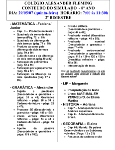 Conteúdo simulado 7 ª série