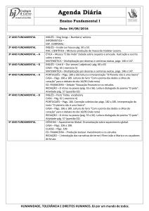 1º ANO FUNDAMENTAL INGLÊS – Sing Songs – Numbers/ actions