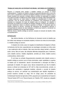 ABET Trabalho análogo ao escravo e os recentes resgates na Bahia