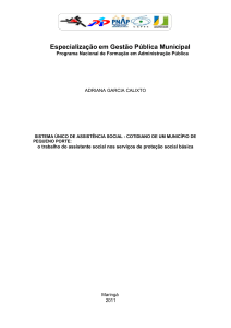 Especialização em Gestão Pública Municipal