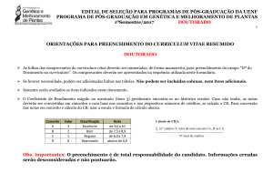 curriculum vitae resumido – doutorado